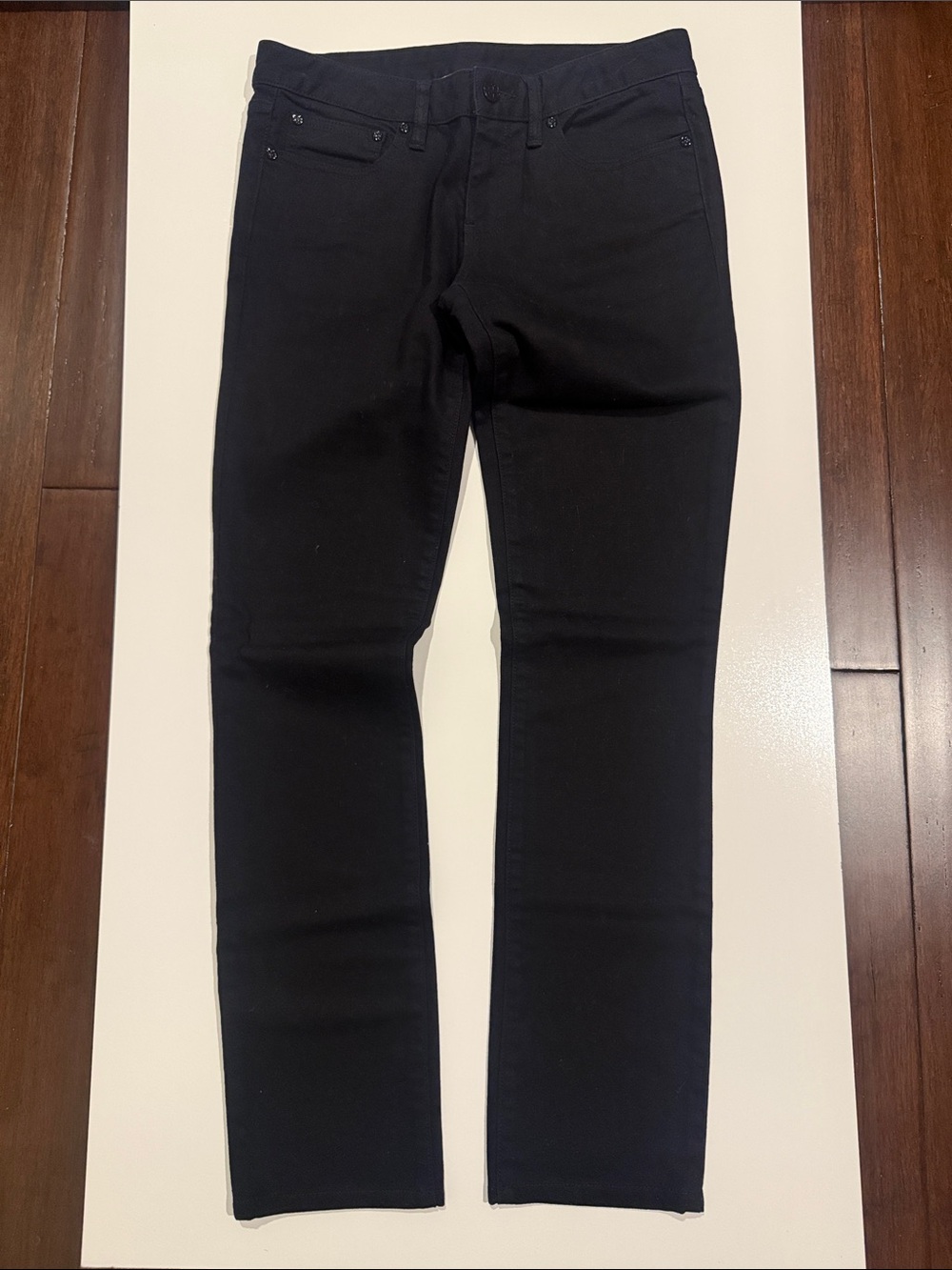 Tory Burch Womens Slim Straight Black Jeans Sz 28